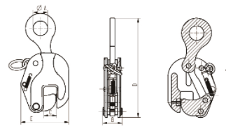 豎吊鋼板鉗結構圖 豎吊鋼板鉗結構圖